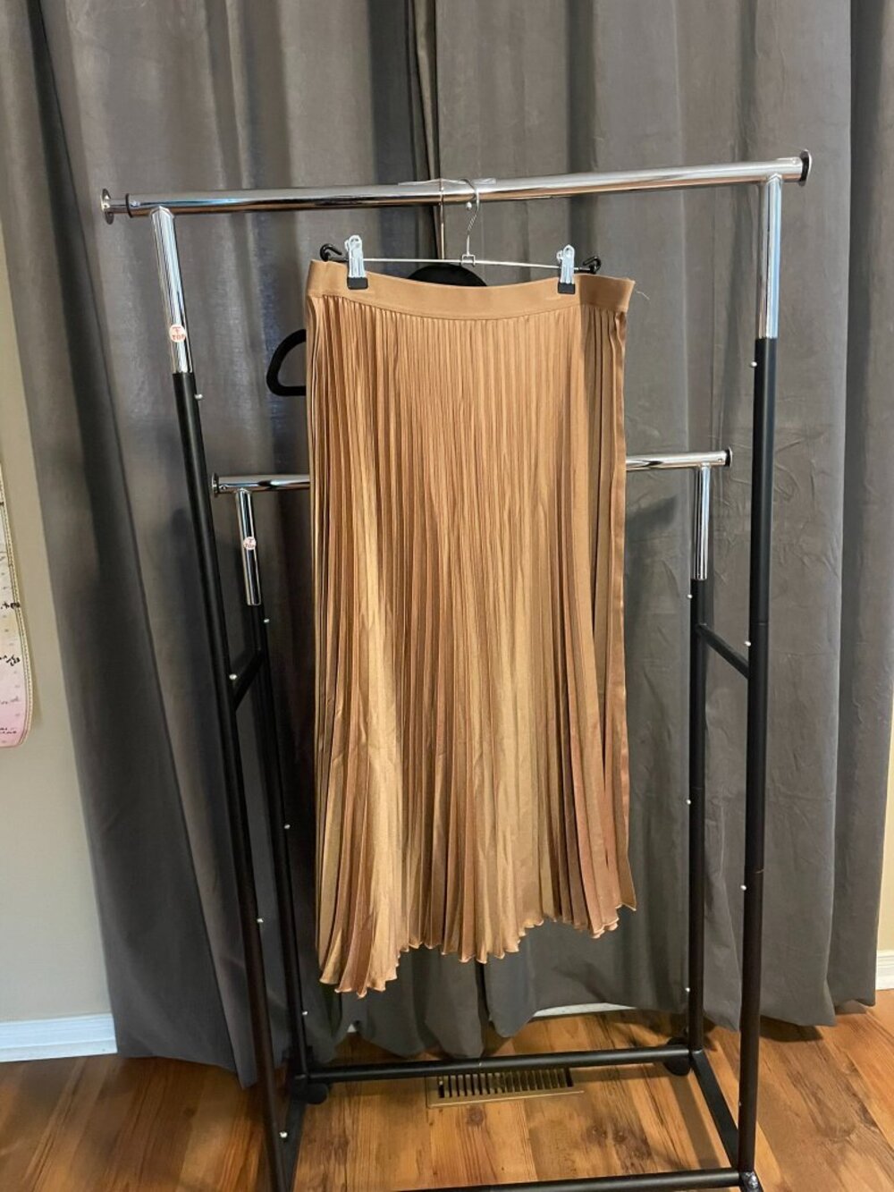 Accordion Skirt, Light Brown, US L